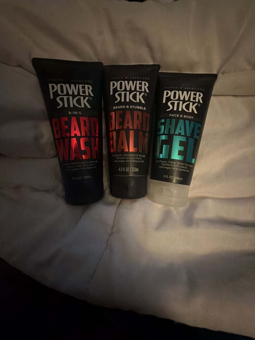 #343 Power Stick Shave and Skincare Beard Wash Beard Balm Shave Gel 3-Piece Set